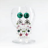 Magic Forest Silver Malachite Earrings